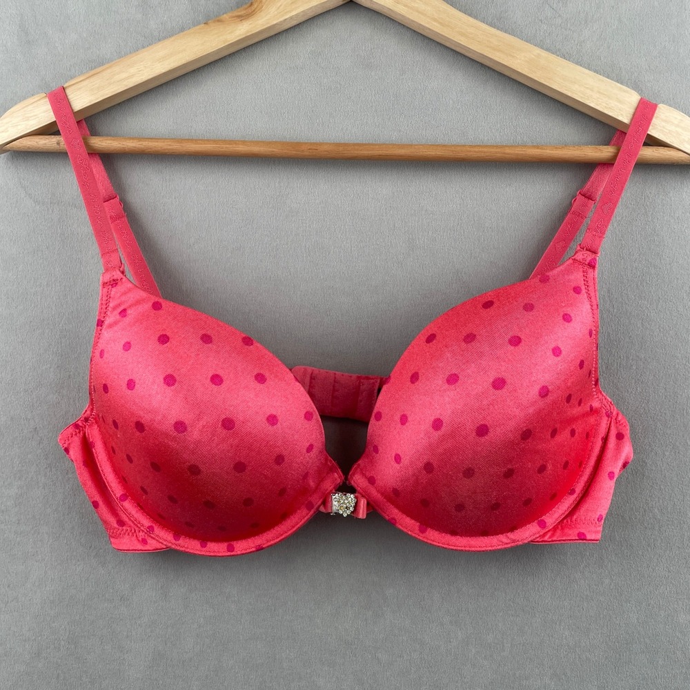 Victorias Secret Sexy Little Things Pink Polka Dot Demi UW‎ Bra 36C Y2K